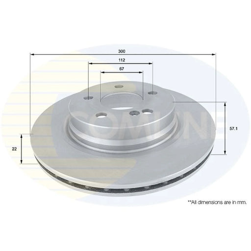 Comline 2 x Internally Vented Rear Brake Discs ADC1658V
