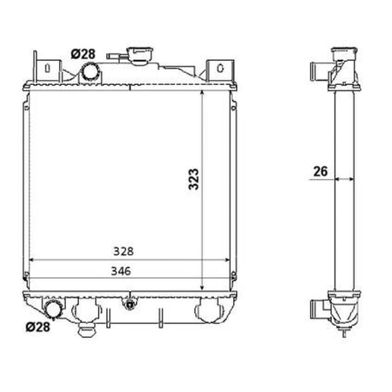 NRF Engine Radiator 53881
