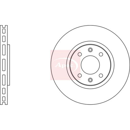 Apec 2 x Vented Front Brake Discs DSK2175