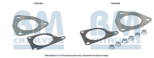 BM Catalysts FK50750A Exhaust Pipe Mounting Kit Fits Opel Astra Vauxhall Astra BM - Town Parts