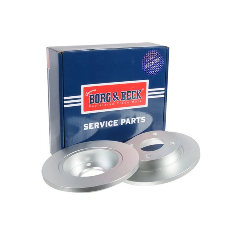 Borg & Beck 2 x Solid Front Brake Discs BBD4077