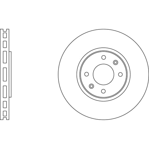 Apec Brake Disc Front Fits Citroen C5 Xantia Apec  - Town Parts