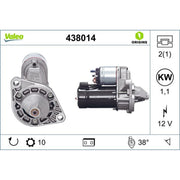 Valeo Starter Motor 12V 1.1kW 10 Teeth 438014