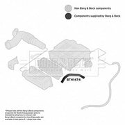 Borg & Beck Air Filter Intake Hose NBR (nitrile butadiene rubber) BTH1474