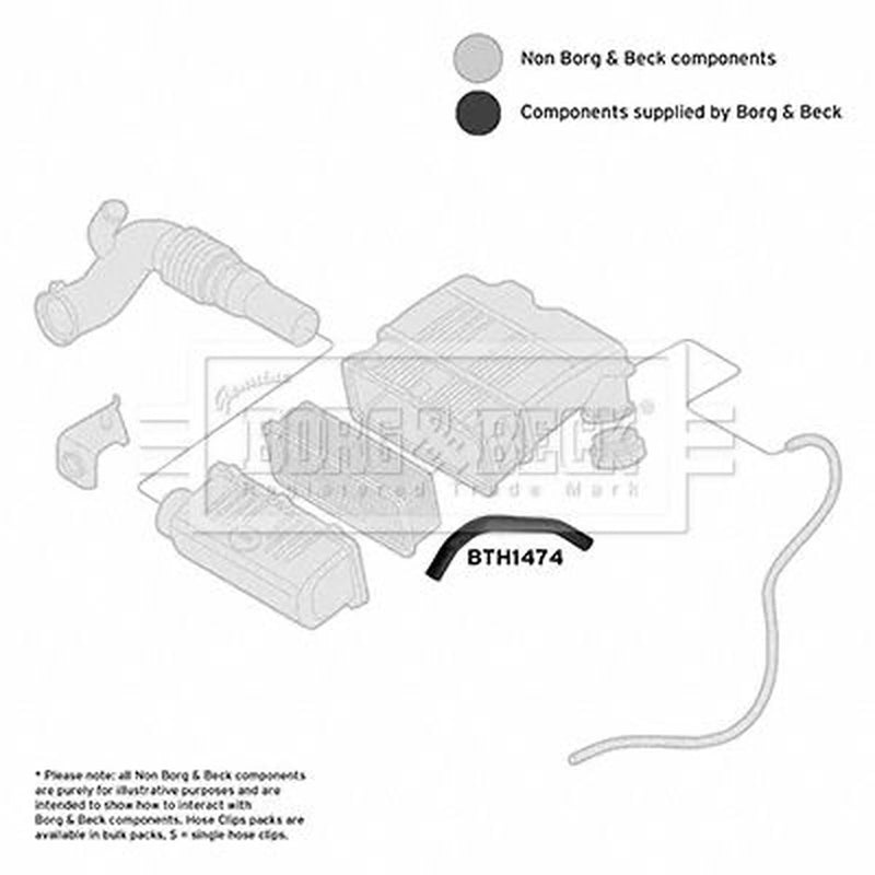 Borg & Beck Air Filter Intake Hose NBR (nitrile butadiene rubber) BTH1474