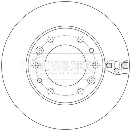 Borg & Beck 2 x Vented Front Brake Discs BBD5546