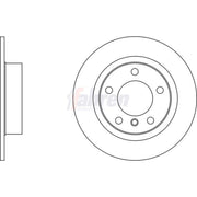 Fahren 2 x Solid Rear Brake Discs FBD6749