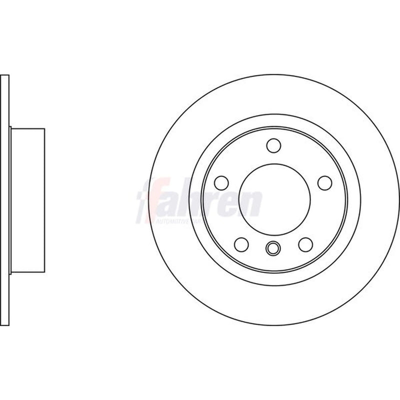 Fahren 2 x Solid Rear Brake Discs FBD6749