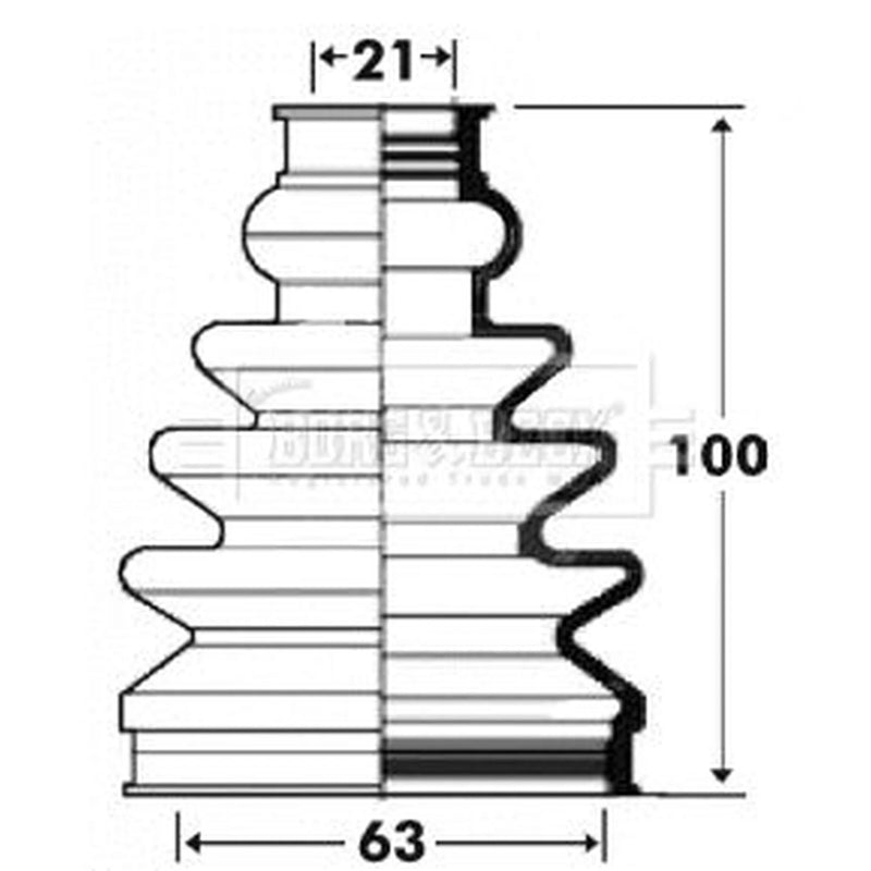 Borg & Beck Drive Shaft Bellow Kit Front Left BCB2920