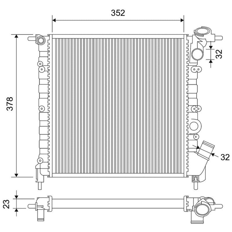 Valeo Engine Radiator 701182