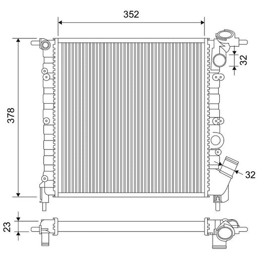 Valeo Engine Radiator 701182