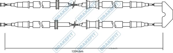 Apec Handbrake Cable Left Rear fits Opel Zafira A 1999-2005 1.6
