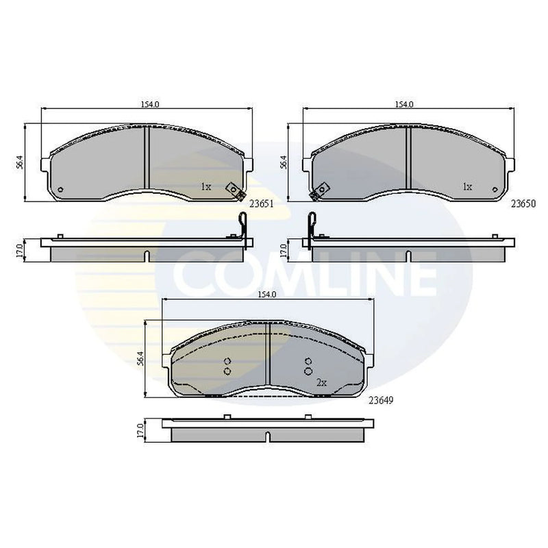 Comline 4 x Front Brake Pad Set CBP3968