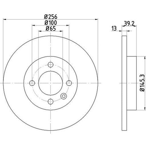 DON 2 x Solid Front Brake Discs PCD11682