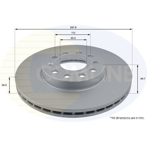 Comline 2 x Front Brake Discs ADC1455V