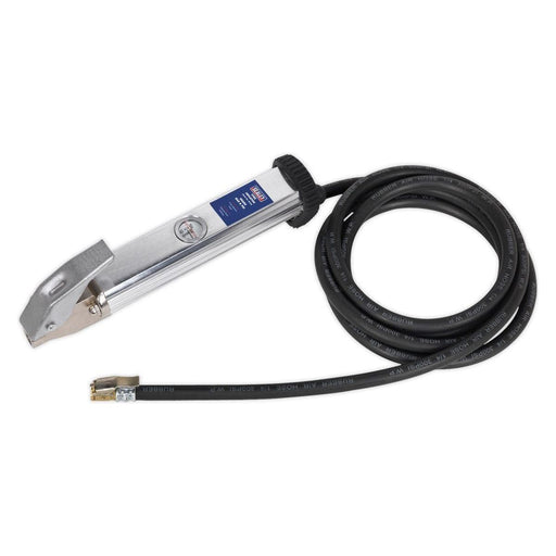 Sealey Tyre Inflator with 2.7m Hose & Clip-On Connector SA396 Sealey  - Town Parts