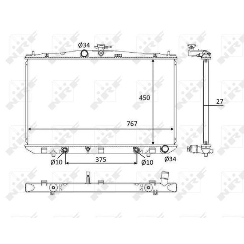 NRF Engine Radiator 58611