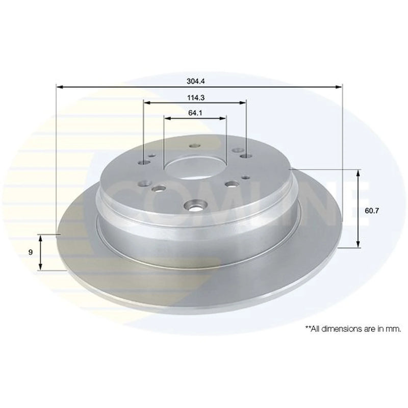 Comline 2 x Solid Rear Brake Discs ADC0556