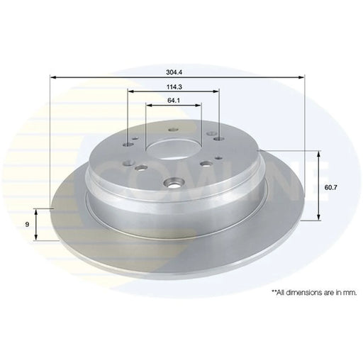 Comline 2 x Solid Rear Brake Discs ADC0556