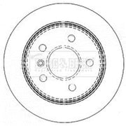 Borg & Beck 2 x Solid Rear Brake Discs BBD4487