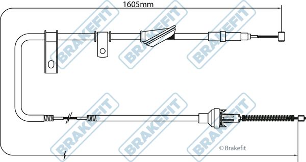 Apec Handbrake Cable Left Rear fits Land Rover Freelander I 1998-2006 1.8 2.0