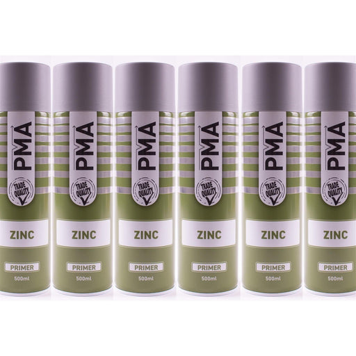 6x Autotek Zinc Grey Primer 500ml For Metal Bodywork & Alloy Wheel Paint Spray Autotek  - Town Parts