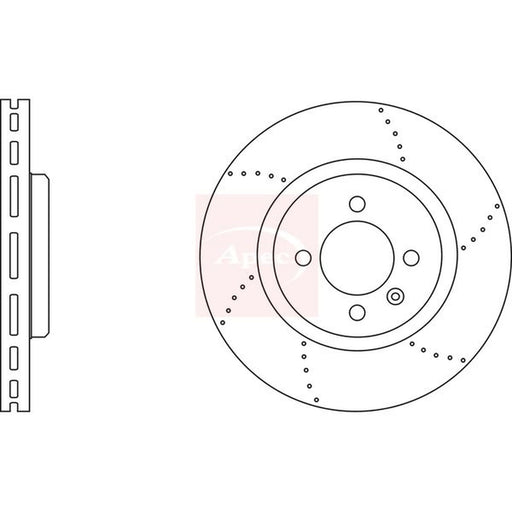 Apec 2 x Perforated/Vented Rear Brake Discs DSK2777