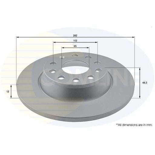 Comline 2 x Solid Rear Brake Discs ADC1499