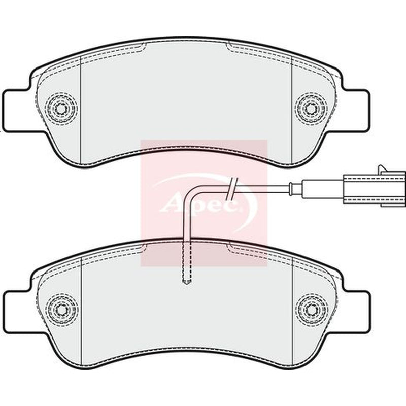 Apec Rear Brake Pad Set PAD2037