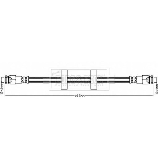 Borg & Beck Brake Hydraulic Hose Line Rear Left BBH7987