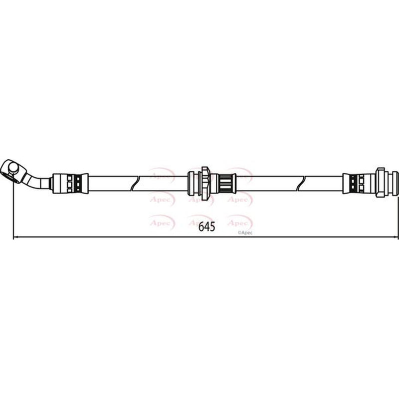 Apec Brake Hydraulic Hose Line Front Right HOS4049