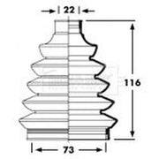 Borg & Beck Drive Shaft Bellow Kit Front Left Thermoplast BCB2359