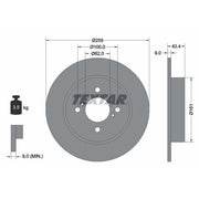 Textar 2 x Solid Rear Brake Discs 92242303