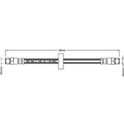Abtex Brake Hydraulic Hose Line Rear ABH1018