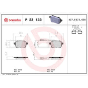 Brembo Rear Brake Pad Set P23133