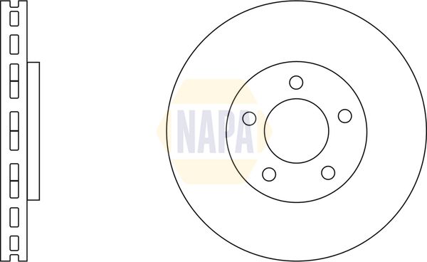 NAPA Front Vented & Rear Vented Brake Discs & Pads fits NISSAN NISSAN (DFAC)