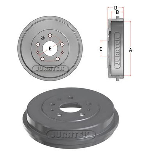 Juratek Brake Drum Assembly Rear JDR039