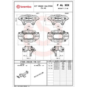 Brembo 2 x Brake Caliper Assembly Front FALH42