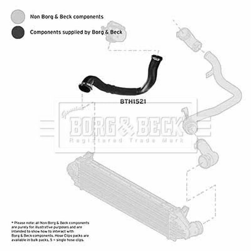 Borg & Beck Intercooler Turbo Charge Air Hose BTH1521