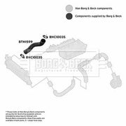 Borg & Beck Intercooler Turbo Charge Air Hose BTH1599