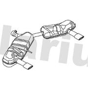 Klarius Box With Tail Pipe Rear GM702V