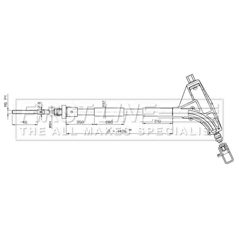 First Line Handbrake Cable Front FKB2633