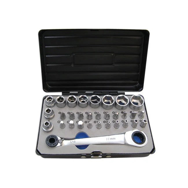 Laser Tools Socket and Bit Set 1/4"D 31pc - PL