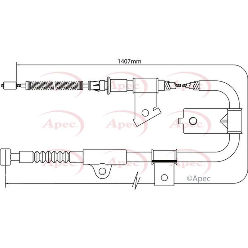 Apec Handbrake Cable Left Rear CAB1309
