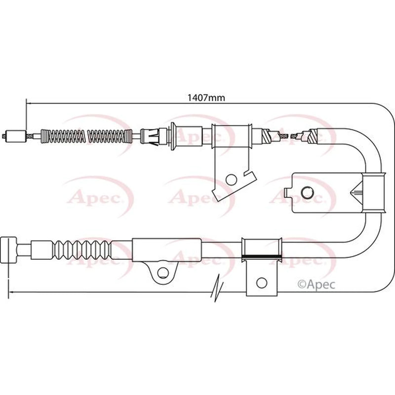 Apec Handbrake Cable Left Rear CAB1309