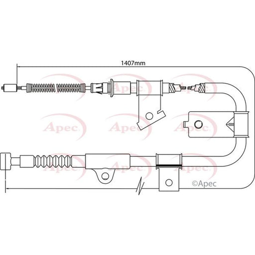 Apec Handbrake Cable Left Rear CAB1309