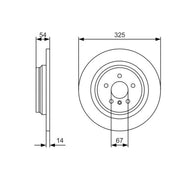 Bosch 2 x Solid Rear Brake Discs 0 986 479 D10