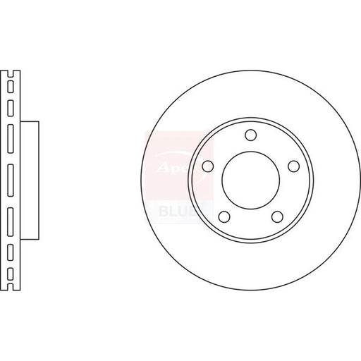 Apec 2 x Vented Front Brake Discs SDK6290