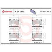 Brembo 4 x Front Brake Pad Set P24256E