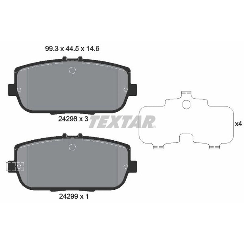Textar Rear Brake Pad Set 2429801
